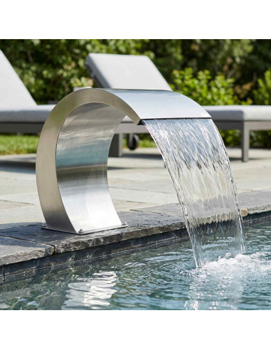 Fontana da Piscina Argento 61 x 30 x 71 cm Acciaio Inox