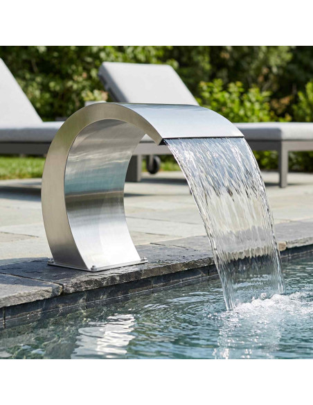 Fontana da Piscina Argento 61 x 30 x 71 cm Acciaio Inox