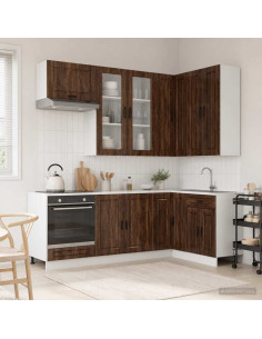 Unità Cucina PORTO 8 pcs Rovere Marrone Legno ingegnerizzato