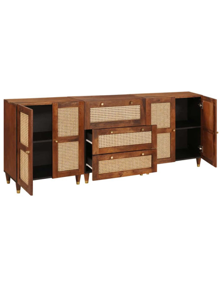 Set di Credenze 3 pcs Marrone 180 x 33 x 75 cm