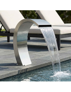 Fontana da Piscina Argento 60 x 30 x 70 cm Acciaio Inox