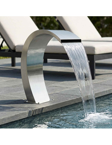 Fontana da Piscina Argento 60 x 30 x 70 cm Acciaio Inox
