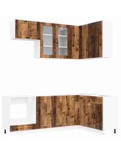 Unità Cucina PORTO 8 pcs Legno antico Legno ingegnerizzato 2