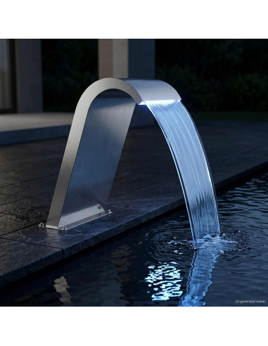 Fontana da Piscina Argento 47 x 31 x 60 cm Acciaio Inox