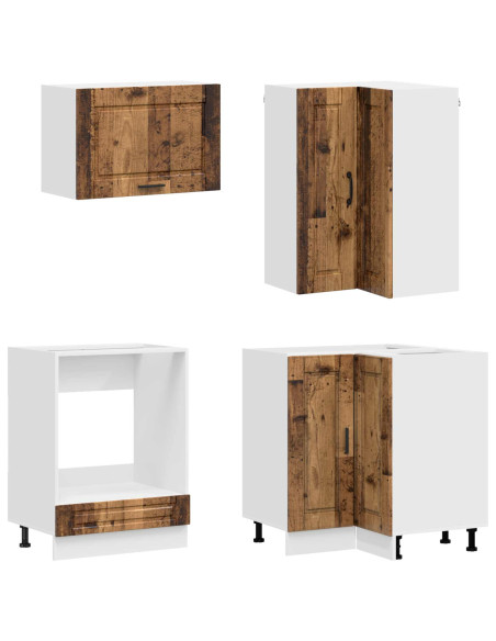 Unità Cucina PORTO 8 pcs Legno antico Legno ingegnerizzato