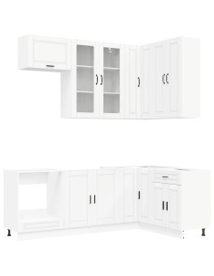 Unità Cucina PORTO 8 pcs Bianco Legno ingegnerizzato 2