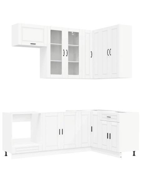 Unità Cucina PORTO 8 pcs Bianco Legno ingegnerizzato