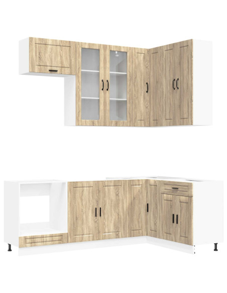 Unità Cucina PORTO 8 pcs Rovere Sonoma Legno ingegnerizzato