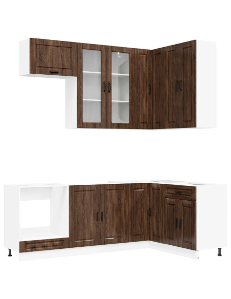 Unità Cucina PORTO 8 pcs Rovere Marrone Legno ingegnerizzato