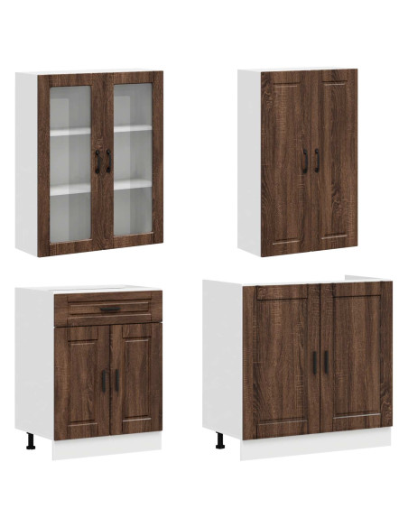 Unità Cucina PORTO 8 pcs Rovere Marrone Legno ingegnerizzato