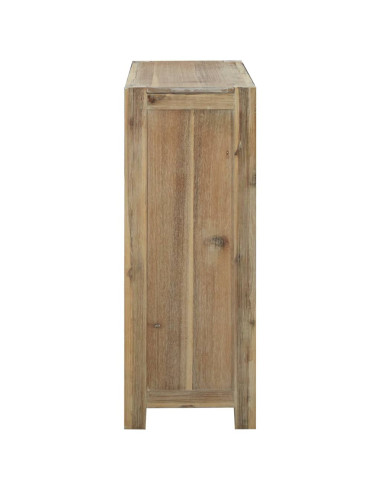 Libreria a 3 Ripiani 80x30x80 cm in Legno Massello di Acacia