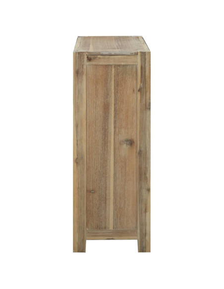 Libreria a 3 Ripiani 80x30x80 cm in Legno Massello di Acacia