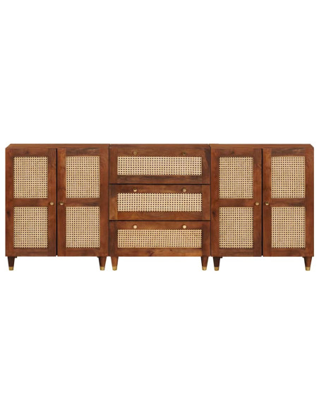 Set di Credenze 3 pcs Marrone 180 x 33 x 75 cm