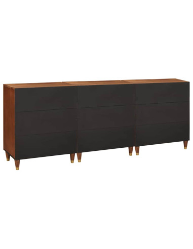 Set di Credenze 3 pcs Marrone 180 x 33 x 75 cm
