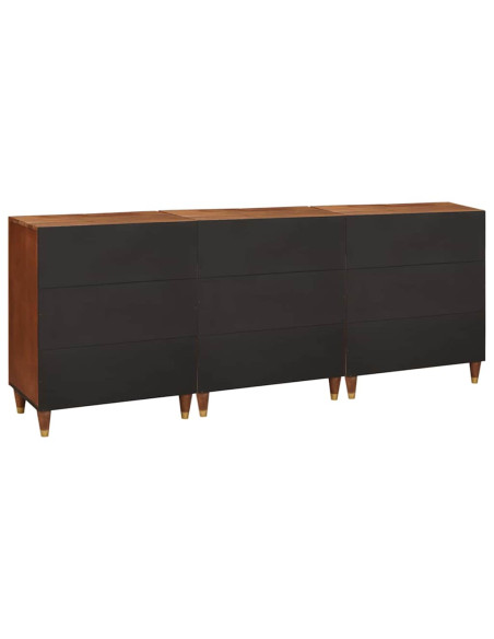 Set di Credenze 3 pcs Marrone 180 x 33 x 75 cm