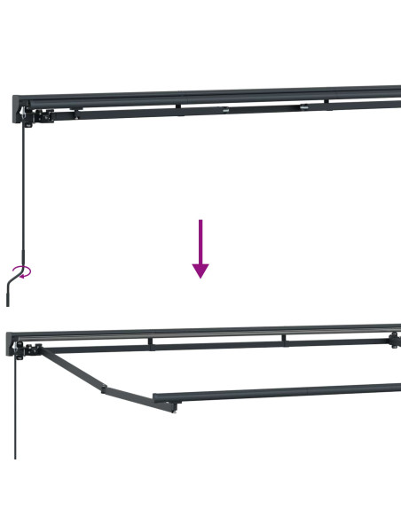 Tenda retrattile Grigio chiaro e bianco 3 x 2,5 m