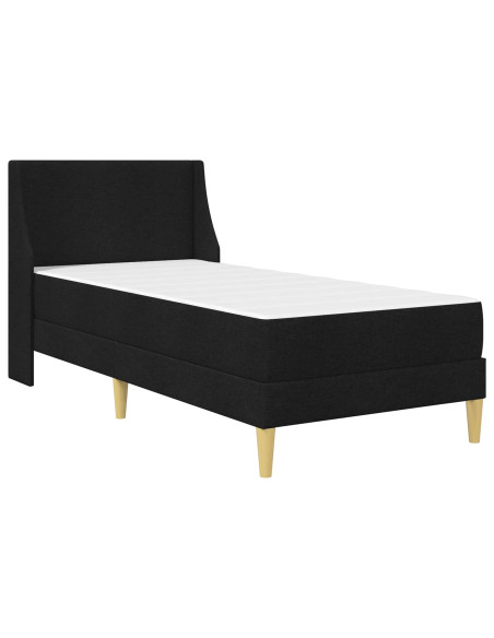 Struttura letto con materasso Nero 90 x 190 cm Tessuto