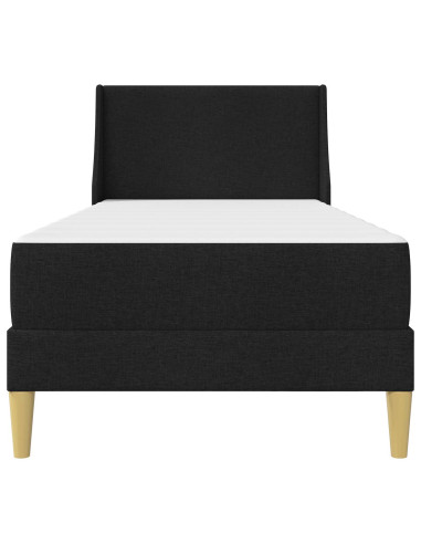 Struttura letto con materasso Nero 90 x 190 cm Tessuto