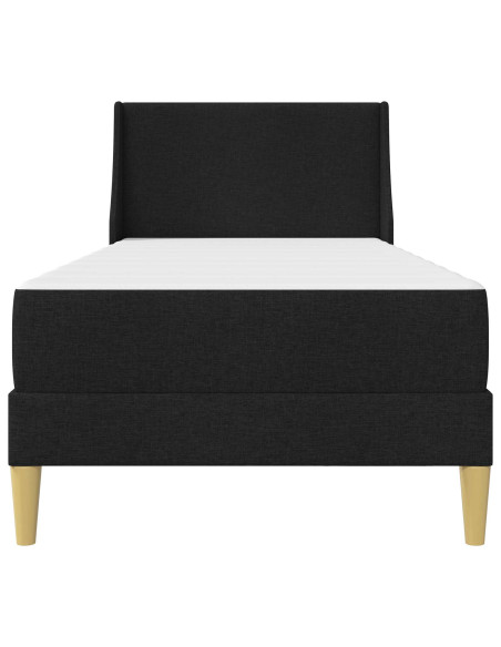 Struttura letto con materasso Nero 90 x 190 cm Tessuto