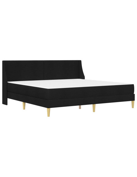Struttura letto con materasso Nero 180 x 200 cm Tessuto