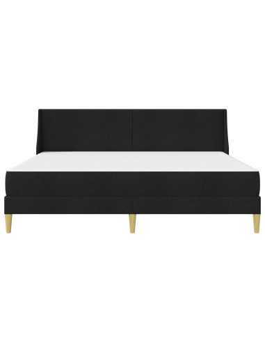 Struttura letto con materasso Nero 180 x 200 cm Tessuto