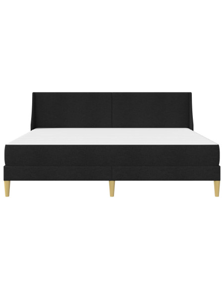 Struttura letto con materasso Nero 180 x 200 cm Tessuto