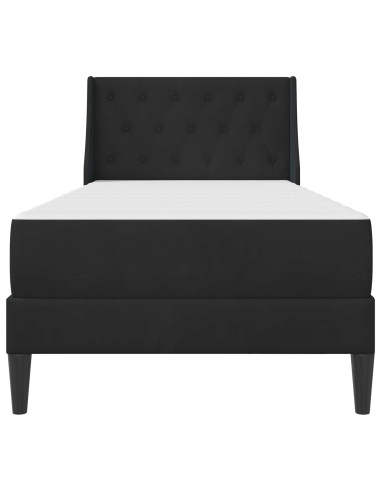 Struttura letto con materasso Nero 90 x 190 cm Velluto