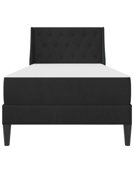 Struttura letto con materasso Nero 90 x 190 cm Velluto