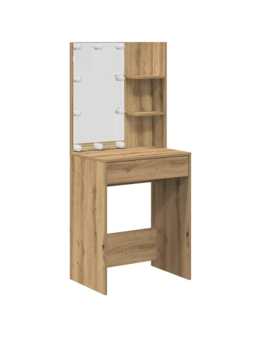 Set Toeletta con LED Rovere Artigianale in Legno Multistrato