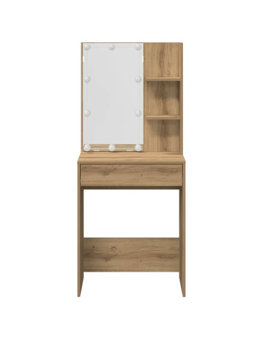 Set Toeletta con LED Rovere Artigianale in Legno Multistrato