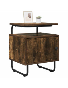 Armadio da Notte Rovere Fumo Legno ingegnerizzato 2