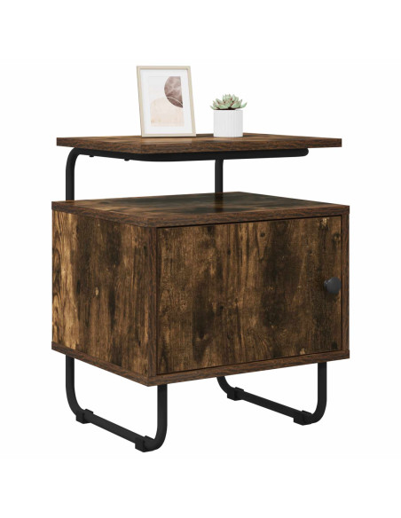 Armadio da Notte Rovere Fumo Legno ingegnerizzato