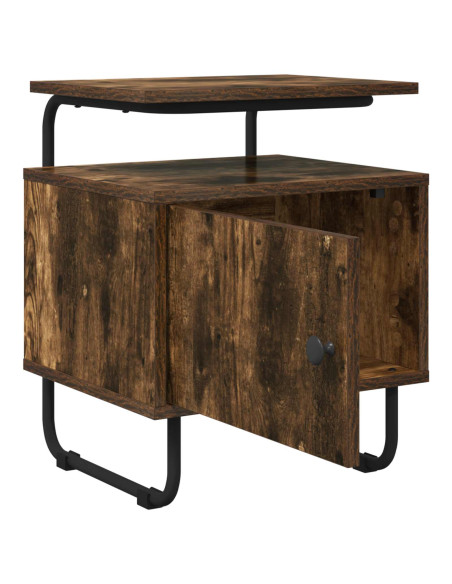 Armadio da Notte Rovere Fumo Legno ingegnerizzato