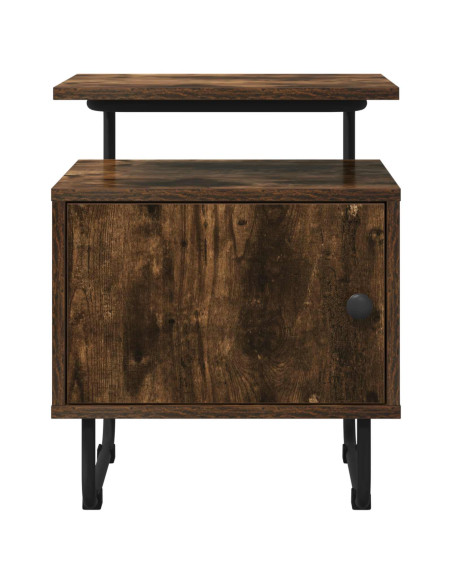 Armadio da Notte Rovere Fumo Legno ingegnerizzato