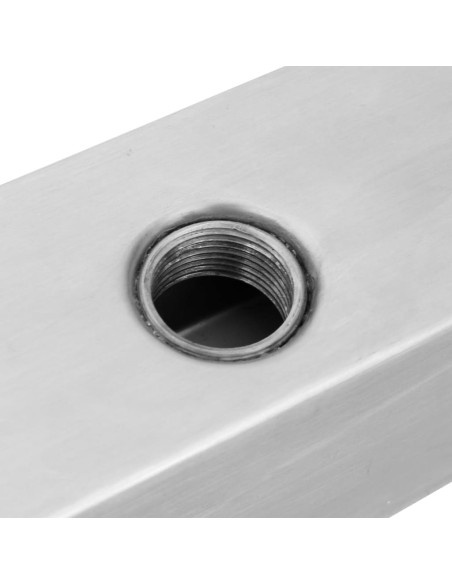 Fontana a Cascata per Piscina Rettangolare Acciaio Inox 110 cm