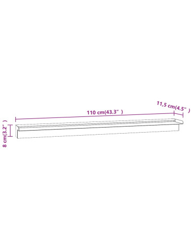 Fontana a Cascata per Piscina Rettangolare Acciaio Inox 110 cm