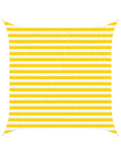 Vela da ombra solare Giallo e Bianco 2,5 x 2,5 m 2