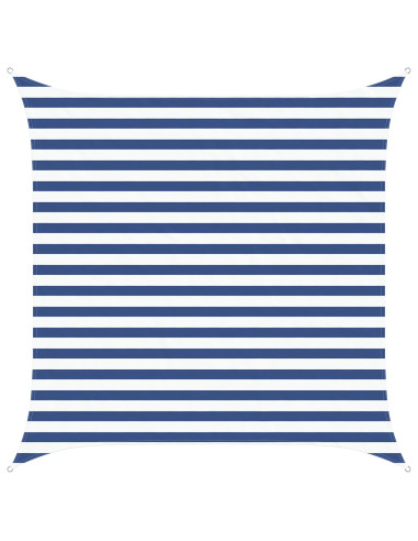 Vela da ombra solare Blu e Bianco 2,5 x 2,5 m