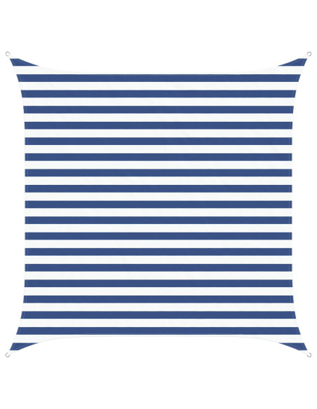 Vela da ombra solare Blu e Bianco 2,5 x 2,5 m