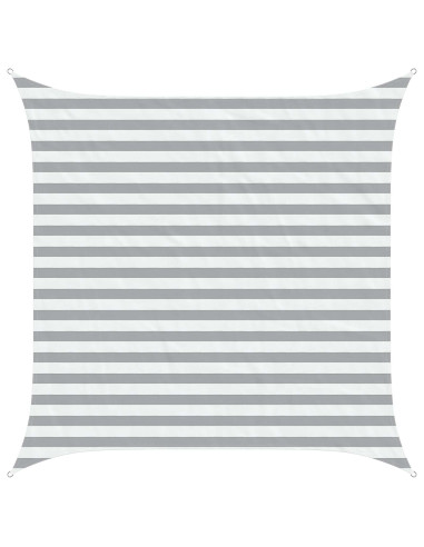 Vela da ombra solare Grigio chiaro e bianco 2,5 x 2,5 m