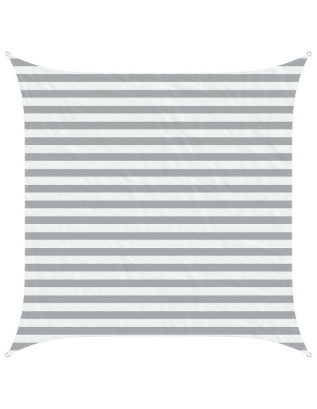 Vela da ombra solare Grigio chiaro e bianco 2,5 x 2,5 m