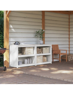 Mobile da cucina da esterno MEPPEL 2 pcs Bianco