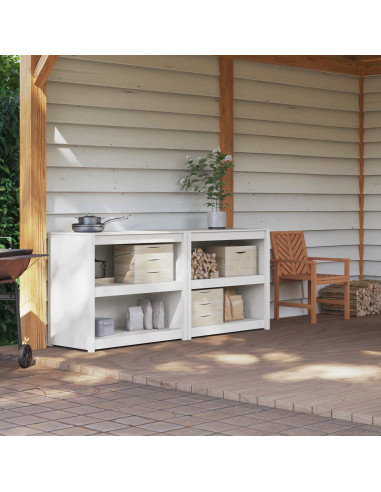 Mobile da cucina da esterno MEPPEL 2 pcs Bianco