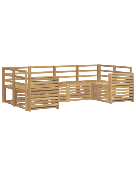 Set di divani da esterno 6 pcs Bianco 245 x 132,5 x 73 cm