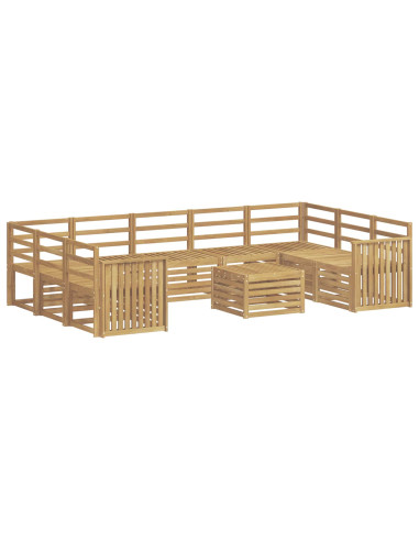 Set di divani da esterno 10 pcs Bianco 59 x 59 x 37 cm