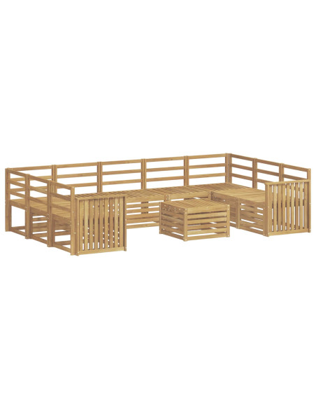 Set di divani da esterno 10 pcs Bianco 59 x 59 x 37 cm