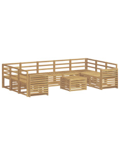 Set di divani da esterno 10 pcs Bianco 59 x 59 x 37 cm 2