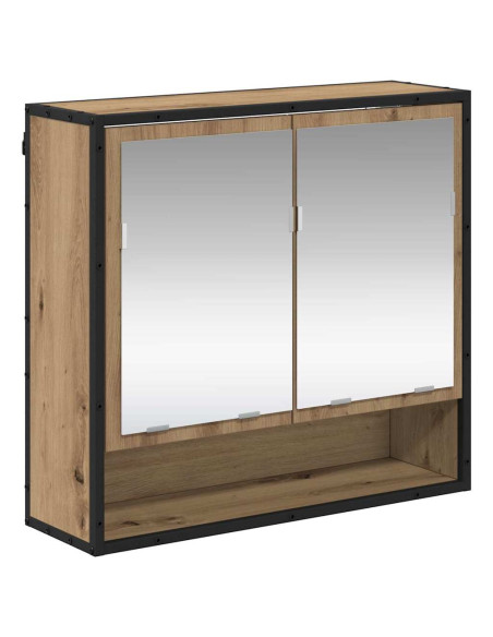 Set di mobili per il bagno con porta 2 pcs Rovere artigianale
