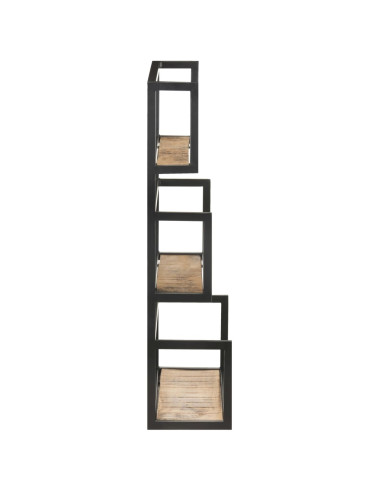 Scaffale a Muro 60x20x85 cm in Legno di Mango Grezzo