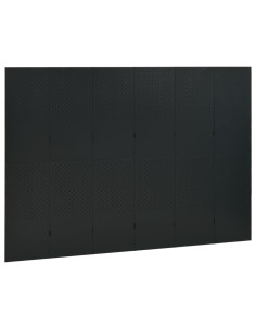 Paravento a 6 Pannelli 2 pz Nero 240x180 cm in Acciaio 2